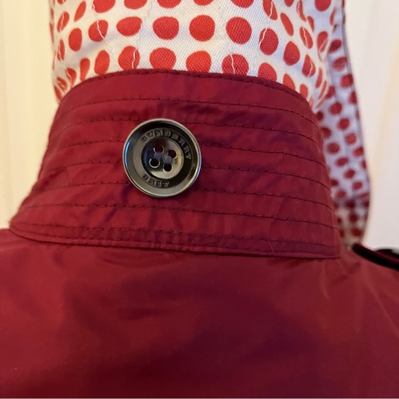Burberry Brit cranberry red trenchcoat 4 - Picture 10 of 16